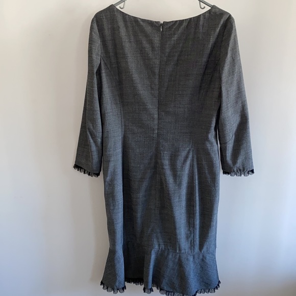 Sunny Choi gray bow front ruffle hem dress - Picture 7 of 9